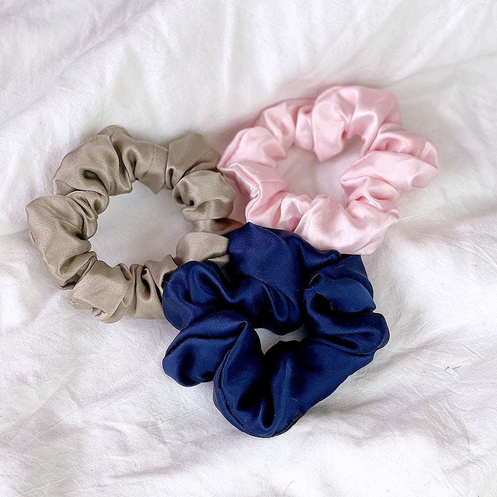 3 Scrunchies Gift Set- 22 Momme Multi-color