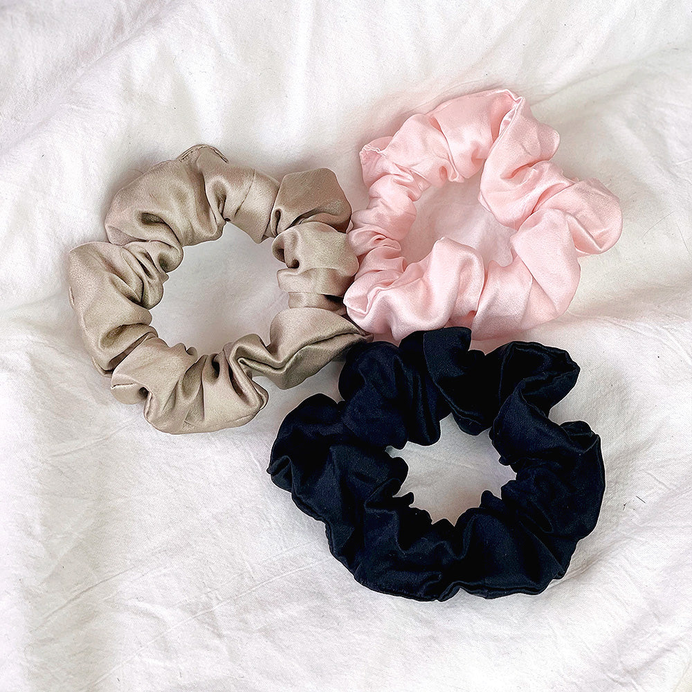 3 Scrunchies Gift Set- 22 Momme Multi-color